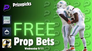 NFL PRIZEPICKS  CHALKBOARD  SLEEPER  PROP PICKS  UNDERDOG  FRIDAY  9112024  BET PROPS [upl. by Smeaj]