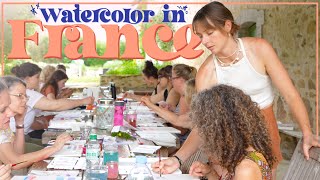 A look into my AMAZING watercolor art retreats in France [upl. by Marchall]