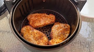 Air Fryer Pork Chops Recipe  How To Cook Boneless Pork Chops In The Air Fryer  Juicy And Tender [upl. by Alleirbag]