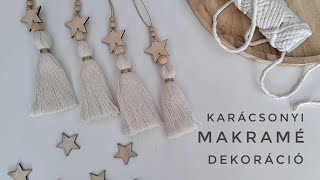 Karácsonyi Csillag alapra készített Makramé dekoráció DIY Christmas Decor Idea [upl. by Thane]