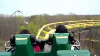 Upside down roller coaster takes six year old by surprise [upl. by Nnave]