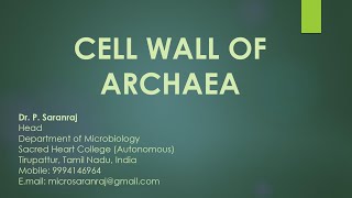 Cell wall of Archaea [upl. by Ymmor]