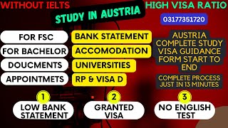 Austria Study Visa Hacks That Everyone Should Know l Austria Study Visa Process l Austria Study Visa [upl. by Noled905]