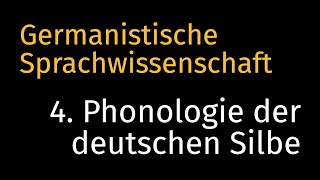 NEUE VERSION  LINK IN BESCHREIBUNG  Germanistische Sprachwissenschaft 4 Silbenphonologie [upl. by Esiralc]