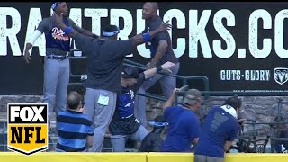 Dodgers Celebrate in DBacks Pool After Clinching NL West [upl. by Naima]