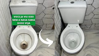 VEJA QUE IDEIA BRILHANTE COMO TIRAR AMARELADO ENCARDIDO CROSTA E MARCA DÁGUA D VASO SANITÁRIO FACIL [upl. by Repinuj110]