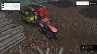 Farming Simulator 15 Wood Crasher Mod Gameplay [upl. by Jahncke]