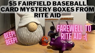 5 Fairfield Baseball Card Mystery Boxes From Rite Aid  And a Farewell to Rite Aid [upl. by Htedirem344]