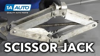 How to Use a Scissor Jack to Raise Your Car Truck or SUV [upl. by Faulkner289]