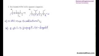 Problema 2 Alcanos Dar el nombre IUPAC [upl. by Maryanne]