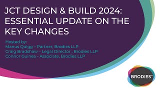 JCT Design amp Build 2024 Essential update on the key changes [upl. by Denver]