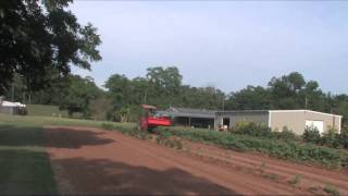 Tilling and Drawing Rows in the garden  April 2014 [upl. by Osnofla]