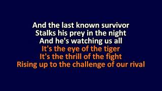 Survivor  Eye of the Tiger Rocky Soundtrack  Karaoke Instrumental Lyrics  ObsKure [upl. by Amar868]