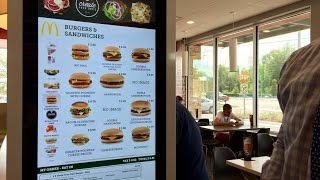 McDonalds Installs Automated Order Kiosks in NYC [upl. by Yekcir]