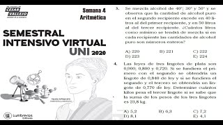 SEMESTRAL INTENSIVO VIRTUAL 2020UNIARITMETICAPRACTICA DIRIGIDARegla de mezcla [upl. by Nymzaj]