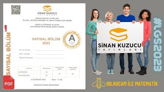 1DENEME20SORU20TAKTİK  SİNAN KUZUCU YAYINLARI  TÜRKİYE GENELİ  LGS DENEME3 PDF LİNK [upl. by Francklin]