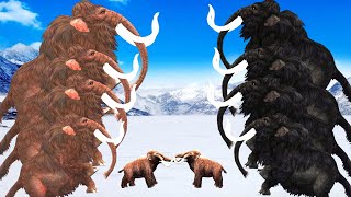 10 Black Mammoths vs Woolly Mammoth Epic Battle Mammoth Elephant Save Baby Mammoth Battle Stories [upl. by Krispin]