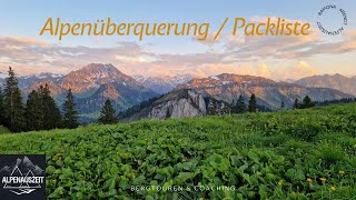 Alpenüberquerung Was Mitnehmen  Packliste [upl. by Amsden]