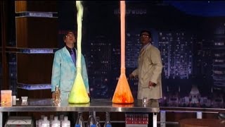 Elephants Toothpaste Geyser With Science Bob on Jimmy Kimmel Live [upl. by Okin]