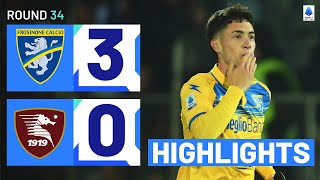 FROSINONESALERNITANA 30 HIGHLIGHTS  Ciociari secure three vital points  Serie A 202324 [upl. by Nahaj]