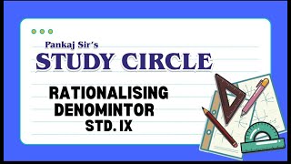 Rationalising Denominator [upl. by Enomrej]