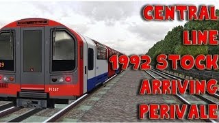 OpenBVE Central Line Arriving Perivale [upl. by Aliam759]