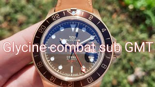 Glycine Combat Sub GMT 42GL0316 Unboxing [upl. by Nimrac]