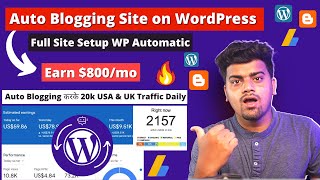 🤑Auto Blogging Website on WordPress✅Fully Automatic News Website on WordPress  Full Site Setup [upl. by Noelyn]