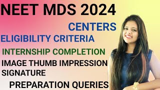 NEET MDS 2024 EXAM AND APPLICATION FORMQUERIES [upl. by Saenihp]