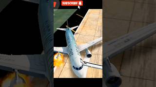 Airplane landing gear failurelanding airplane failure aviation shortfeed shorts ytshorts [upl. by Martell]