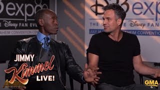 Don Cheadles Reaction to Mark Ruffalo Spoiling Avengers [upl. by Aseuqram]