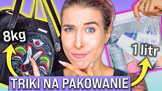 TRIKI NA PAKOWANIE walizki do samolotu 🔥 bagaż podręczny na wakacje  Agnieszka Grzelak Vlog [upl. by Nosittam]