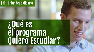 Quiero Estudiar programa de apoyo en la Universidad de los Andes [upl. by Landre]