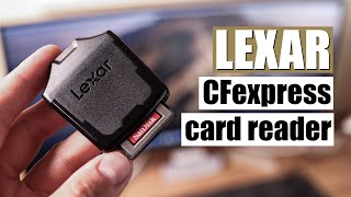 Lexar CFexpress card reader  iPad Pro and MacBook test EOS R5 amp 1Dx MK III 4K [upl. by Kantor]