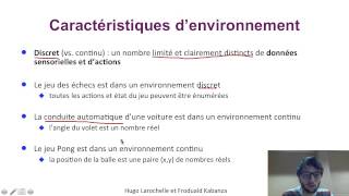 Intelligence Artificielle 13  Agents intelligents  types denvironnements [upl. by Anoyi]