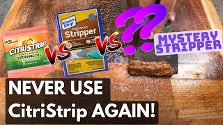 NEVER USE CITRISTRIP EVER AGAIN  Wood Stripper Comparison [upl. by Ehtyde]