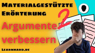 Materialgestütze Erörterung  Argument verbessern  typische Fehler [upl. by Cecilius]