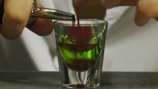 How to make a cocktail with MIDORI liqueur quotQF shooter quot [upl. by Beck]