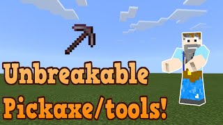 How to create UNBREAKING 1000 On ANY Tool using Commands in Minecraft Bedrock Edition [upl. by Oruasi676]