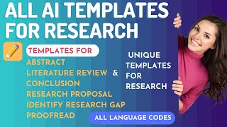 All AI Templates for Research  Unique Templates  Kahubi AI  Research Proposal  Literature Review [upl. by Areit]