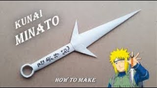 how to make simple minato kunai out of paper [upl. by Madison]