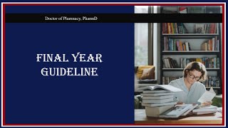 Final Year Guideline  PharmD  Detailed Subjects  GM Hamad  PharmoHub Pakistan [upl. by Elysia679]