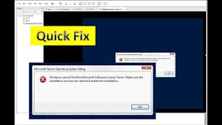 Windows cannot find the Microsoft Software License Terms Make sure the installation sources valid [upl. by Cirone]