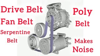 Drive belt Fan belt Poly belt Serpentine belt Makes Noise [upl. by Freida481]