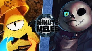 Bill Cipher vs Sans  One Minute Melee S5 EP10 [upl. by Ayr92]