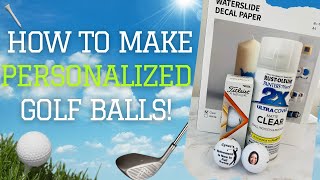 Personalized Your Own Golf Balls Using Waterslide Decals  Golf Party Theme [upl. by Ailito]