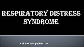 Respiratory distress syndromeRDS [upl. by Rizas]