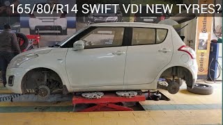 SWIFT VDI NEW TYRES APOLLO G4 16580R14 [upl. by Ayotahc]