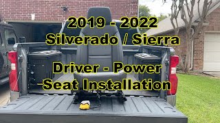 2019  2022 Silverado  Sierra Driver Power Seat Installation [upl. by Schweitzer]