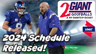 2024 NFL New York Giants Schedule Revealed [upl. by Jat]